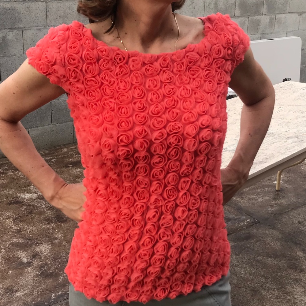 Coral Pink Rose shirt